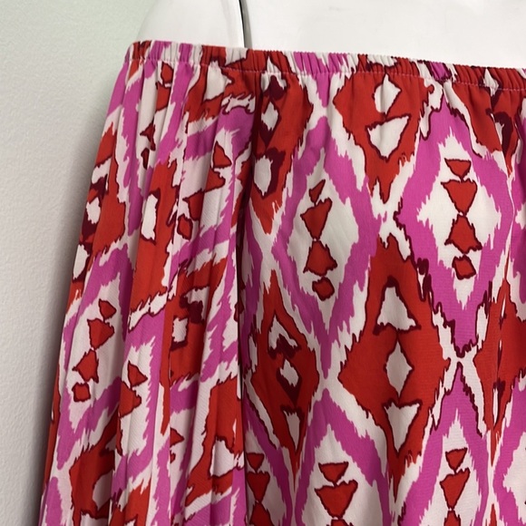 Voom By Joy Han Off The Shoulder Ikat Pink Mini Dress - Picture 2 of 8